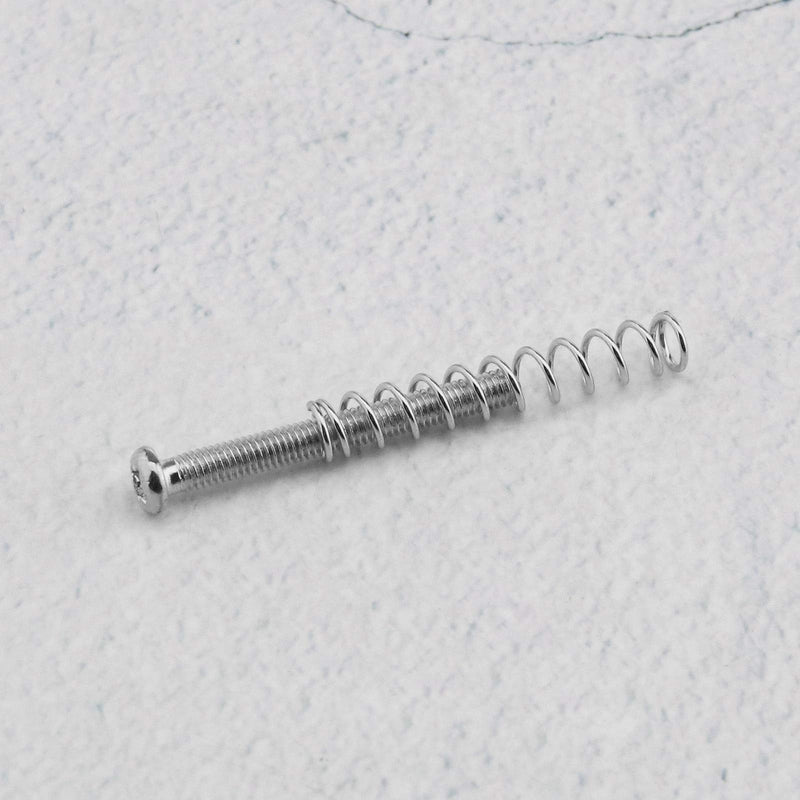 8pcs 3x30mm Humbucker Pickup Screws Spings Electric Guitar Double Coil Pickup Frame Kit Ring Surround Mounting Guitar Parts Silver