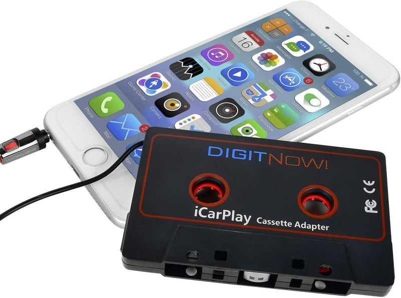 DIGITNOW Car Cassette Adapter to Play Smartphone Music through Cassette Deck Black