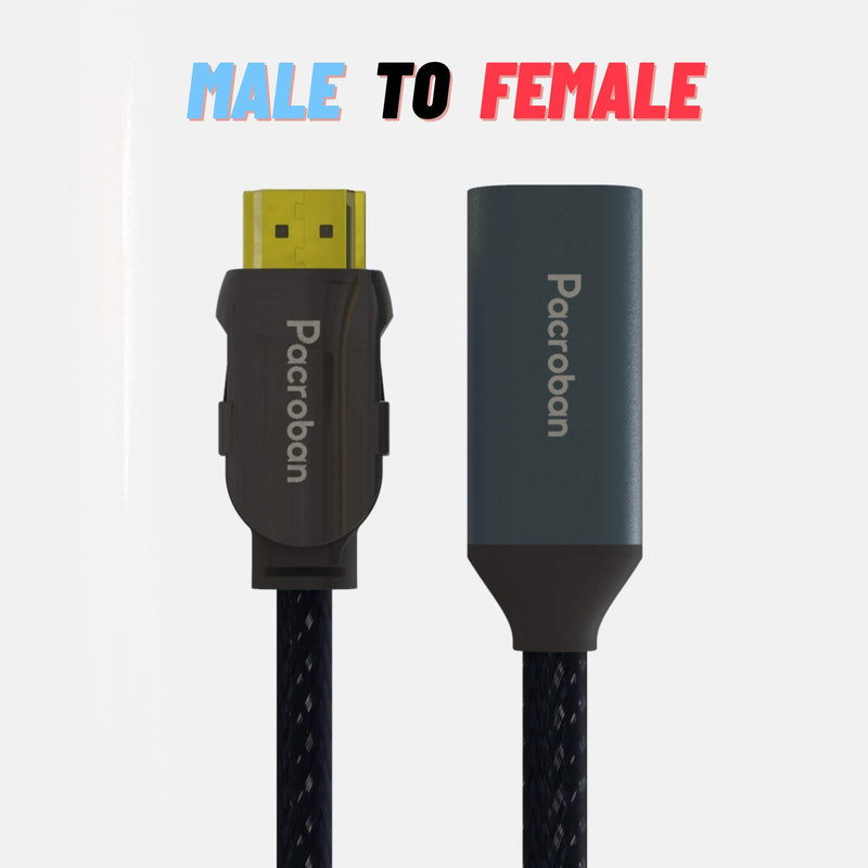 8K Male to Female HDMI 2.1 Cable, 48Gbps Extension Cable (6ft) 6ft