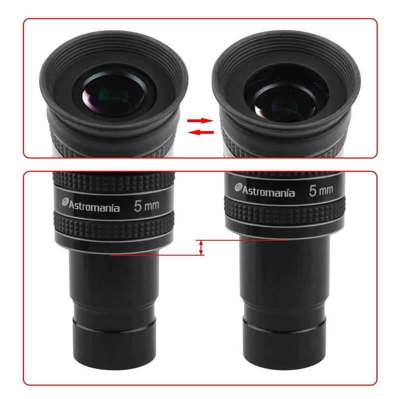 Astromania 1.25" 5mm 58-Degree Planetary Eyepiece for Telescope
