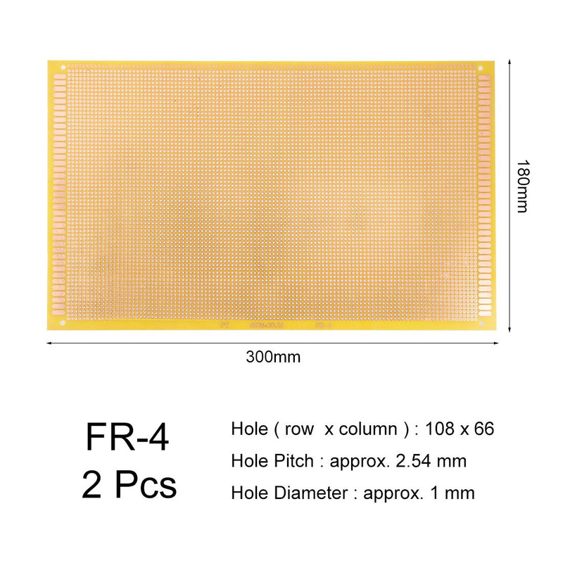 [AUSTRALIA] - uxcell 180x300mm Single Sided Universal Printed Circuit Board for Soldering 2pcs 