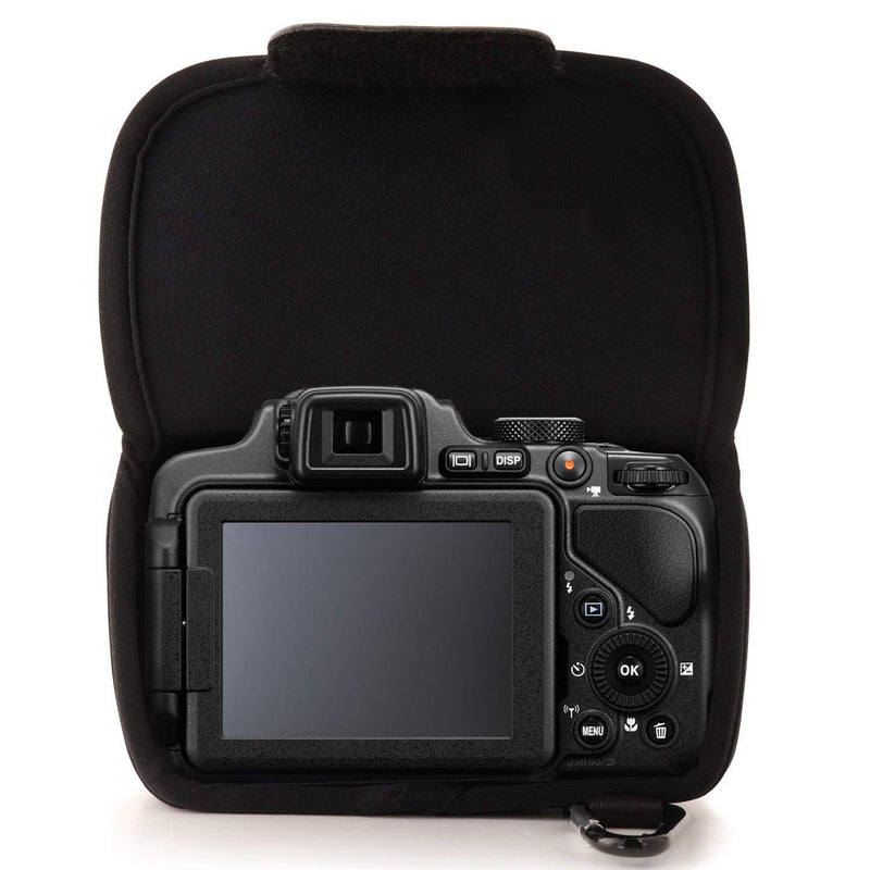 MegaGear Ultra Light Neoprene Camera Case Compatible with Nikon Coolpix P610 with Zoom Lens, P600 Black