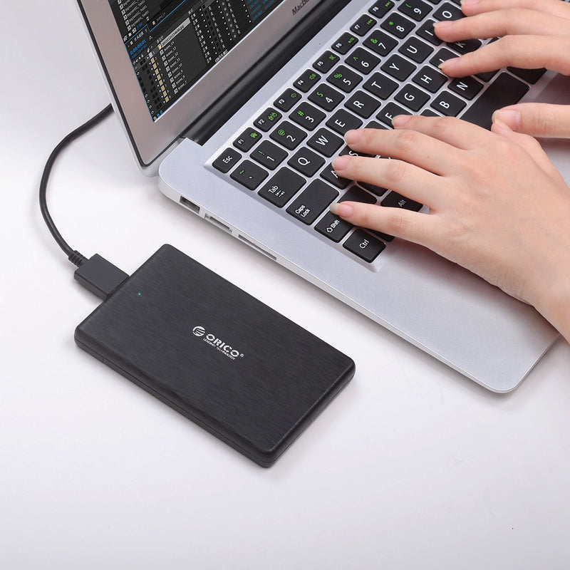 ORICO USB3.0 to SATA III 2.5" External Hard Drive Enclosure for 7mm and 9.5mm 2.5 Inch SATA HDD/SSD Tool Free [UASP Supported] Black(2189U3) USB 3.0