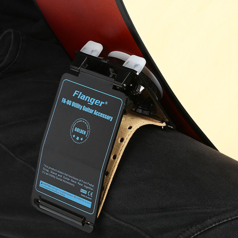 Drfeify Multifunction Guitar Mount, PU Leather Guitar Desktop Neck Rest Pedestal Accessories for Folk Classical Guitars