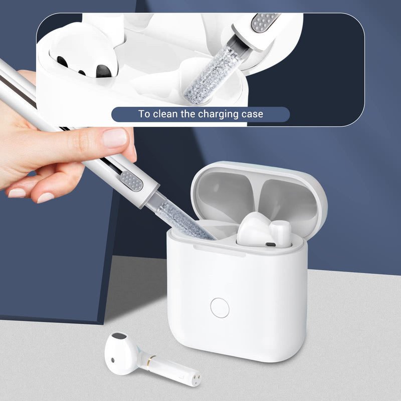 2022 New Cleaner Kit for Airpods Pro and 1/2 Multifunction Cleaning Pen with Soft Brush for Bluetooth Earphones Case (white2.0) white2.0