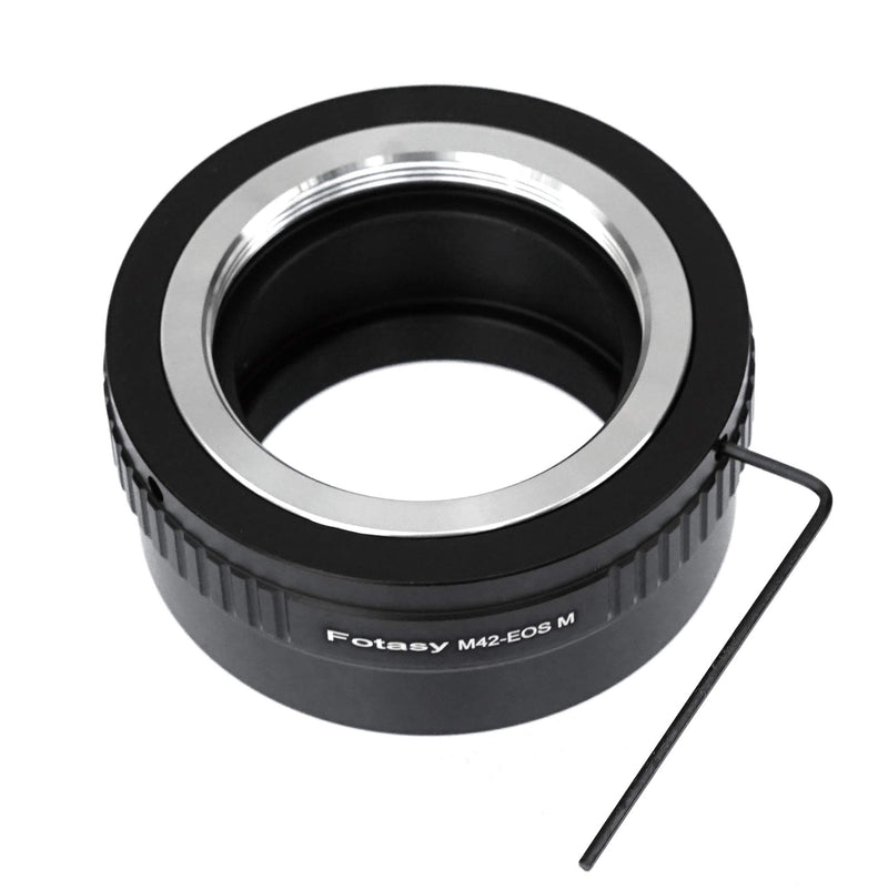 Fotasy Adjustable M42 Lens to Canon EF-M Mount Adapter, M42 EFM, M42 EOS M Adapter, EFM M42 Lens, fit 42mm Screw Mount Len & Canon EF M Mirrorless Cameras M1 M2 M3 M5 M6 M6 Mark II M10 M50 M100 M200, EM42