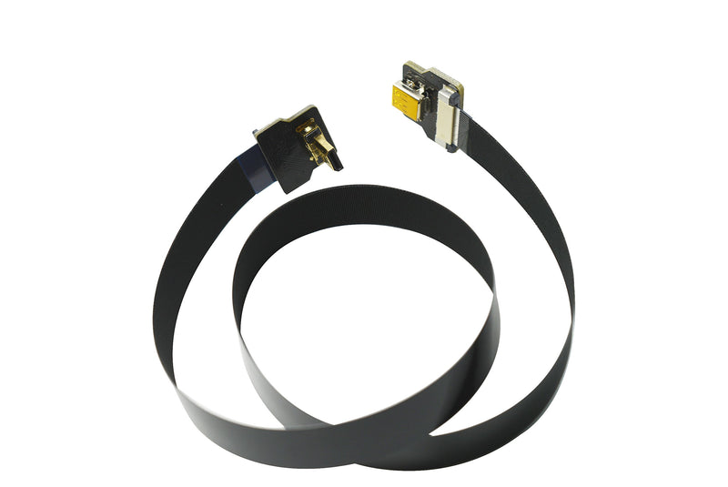 Black FPV HDMI Cable Micro HDMI Interface to Micro Female Interface for GH4 BMPCC A5000 A6000 A7S A7R(40CM) 40CM