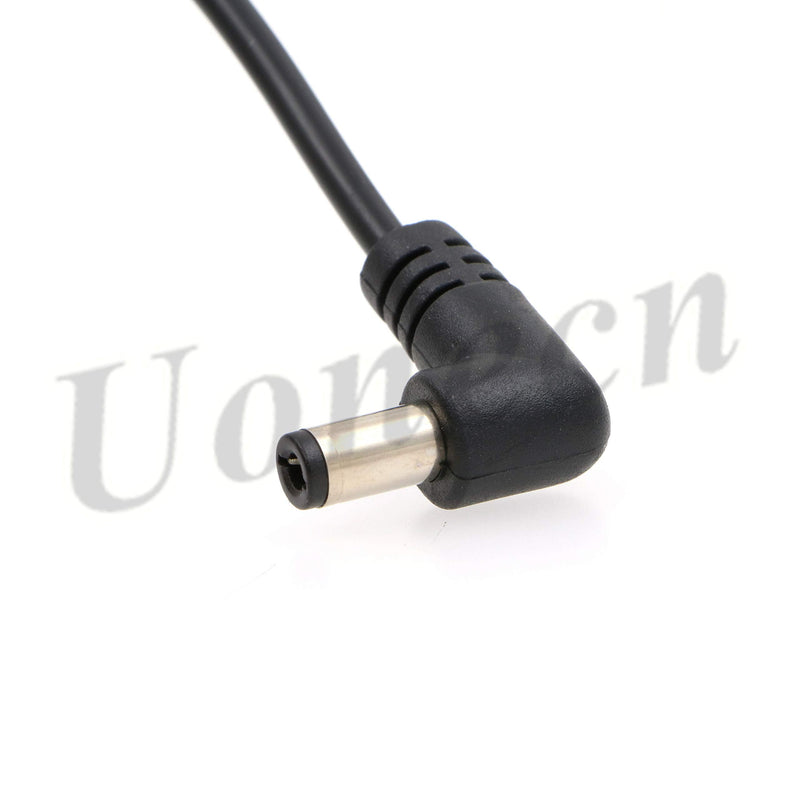 Uonecn Right Angle DC Male to 2 Pin Male Teradek Bolt Power Cable for Transmitter Tilta Battery Plate on The FS7