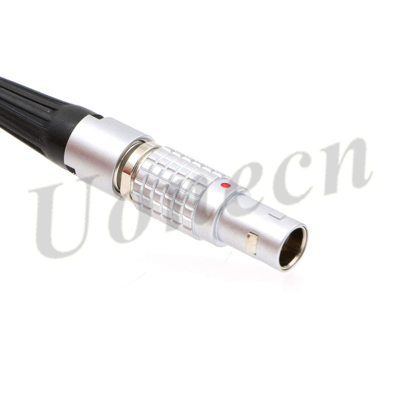 Uonecn Right Angle DC Male to 2 Pin Male Teradek Bolt Power Cable for Transmitter Tilta Battery Plate on The FS7