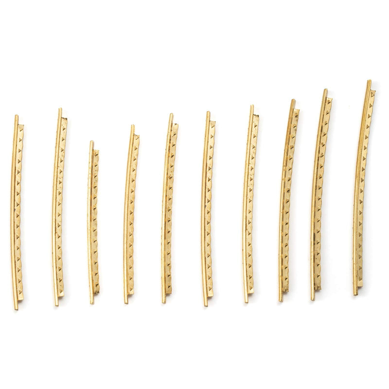 Randon 20Pcs Brass Guitar Fret 2.0mm Fret Wire Set for Folk Acoustic Classical Wooden Guitar Fingerboard Fret Replacement Accessory