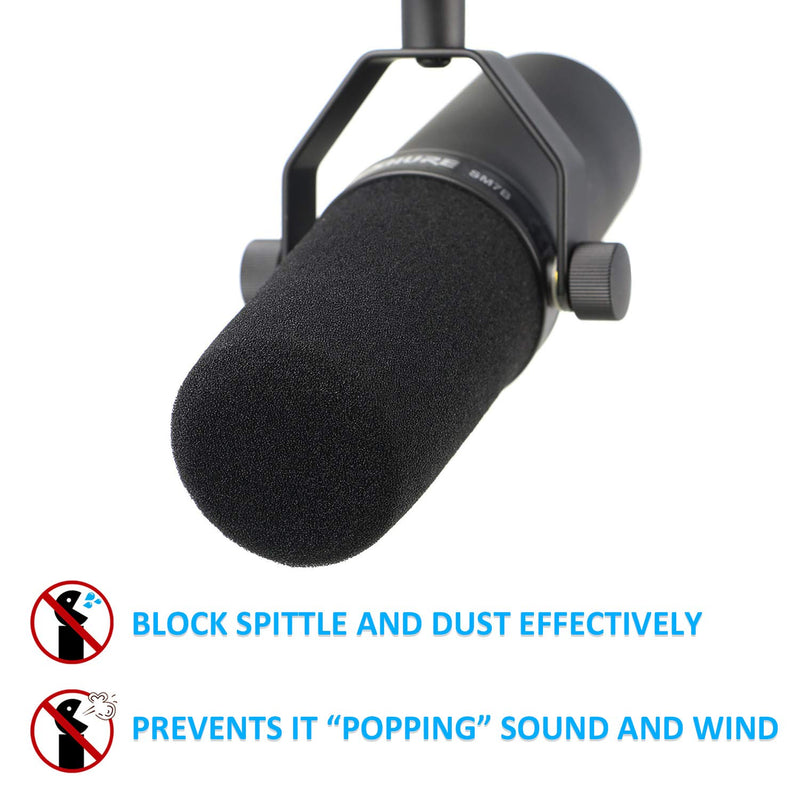 SM7B Pop Filter Foam Cover - Microphone Windscreen Wind Cover Customized for Shure SM7B Mic to Blocks Out Plosives by YOUSHARES