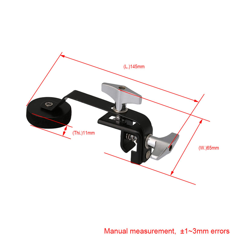 Black Plastic Felt Drum Clamp-on Tone Control Muffler Musical Parts