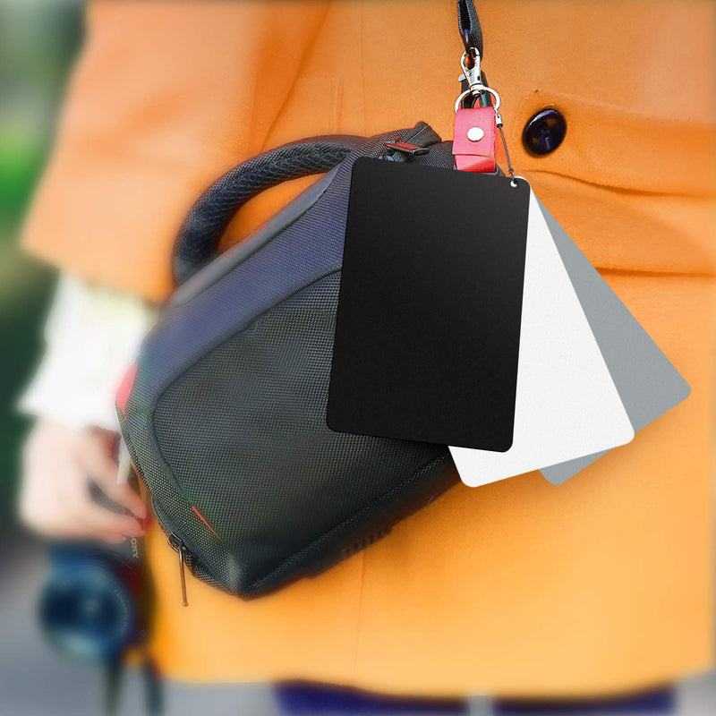 White Balance Card, ChromLives Grey Card 18% Exposure Photography White Gray Card 5.3'' X 7.3'' for Video DSLR and Film Photography large size