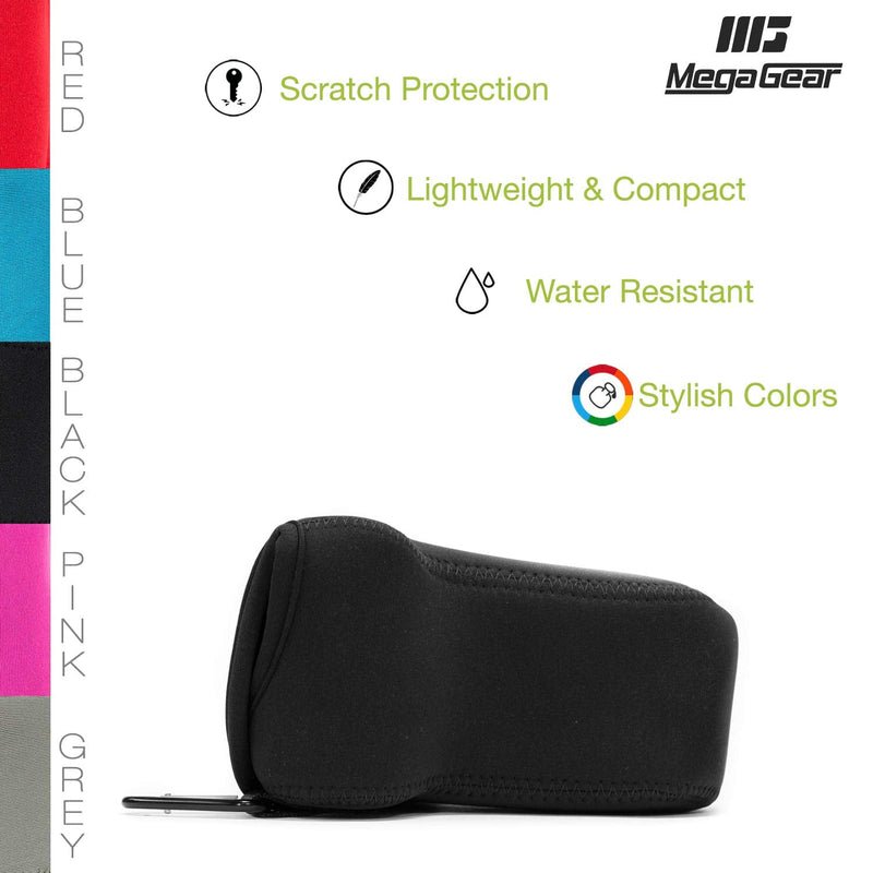 Megagear Canon EOS M6 (18-150 mm) Ultra Light Neoprene Camera Case, with Carabiner - Black - MG1153 18-150 mm