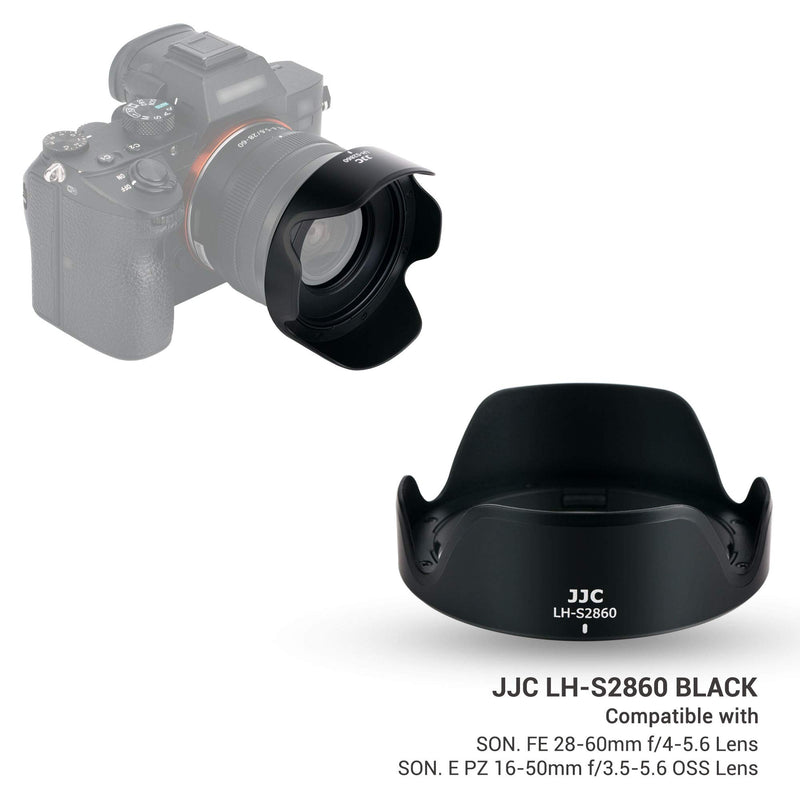 Petal Style Screw in Lens Hood Shade for Sony FE 28-60mm f/4-5.6 Lens and Sony E PZ 16-50mm f/3.5-5.6 OSS Lens on Sony A7C A6400 A6300 A6100 A6000 Includes a 40.5mm Aluminum Adapter Ring