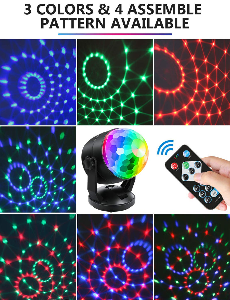 [AUSTRALIA] - [2-Pack] Portable Sound Activated Party Lights for Outdoor and Indoor, Battery Powered/USB Plug in, Dj Lighting, RBG Disco Ball, Strobe Lamp Stage Par Light for Car Room Dance Parties 