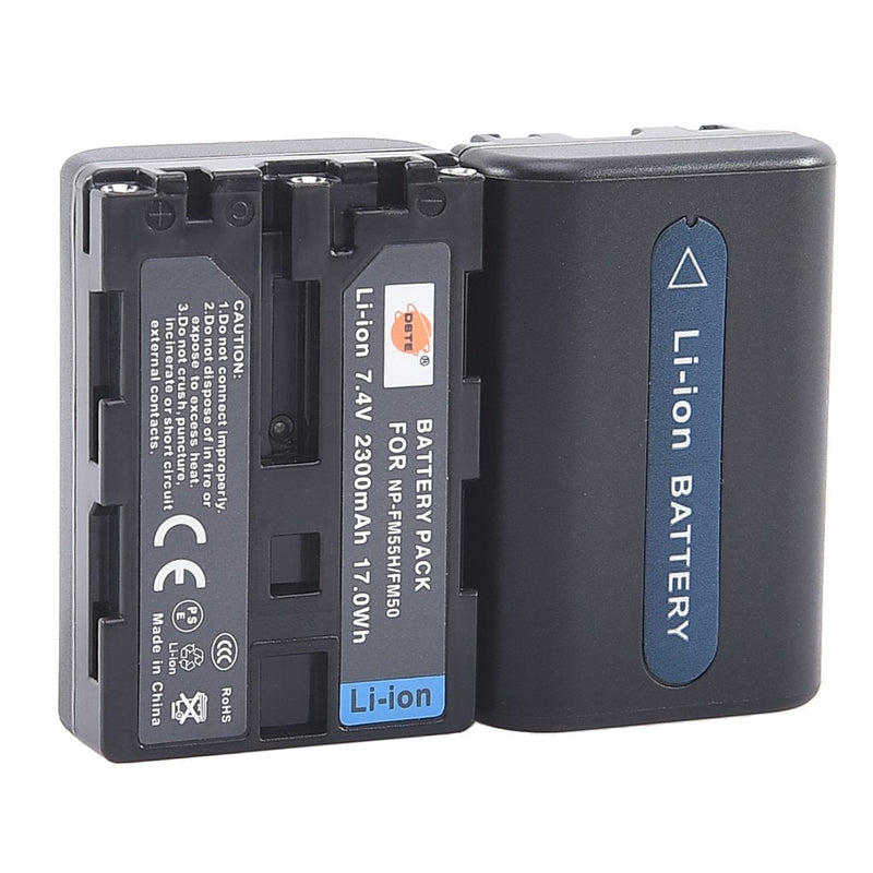 DSTE 2 Pack NP-FM50 Battery + Rapid Dual USB Charger Compatible for Sony CCD-FRV DCR-PC DCR-TRV DCR-DVD DSR-PDX GV HVL Series Camera as NP-FM30 NP-FM51 QM50 QM51 FM55H