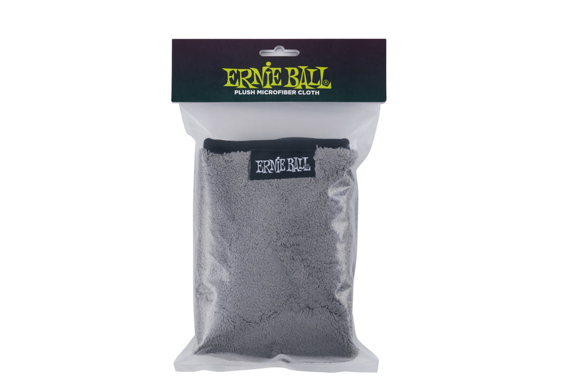 Ernie Ball Plush Microfiber Polish Cloth Guitar Cleaning And Care Product (P04219) , Gray