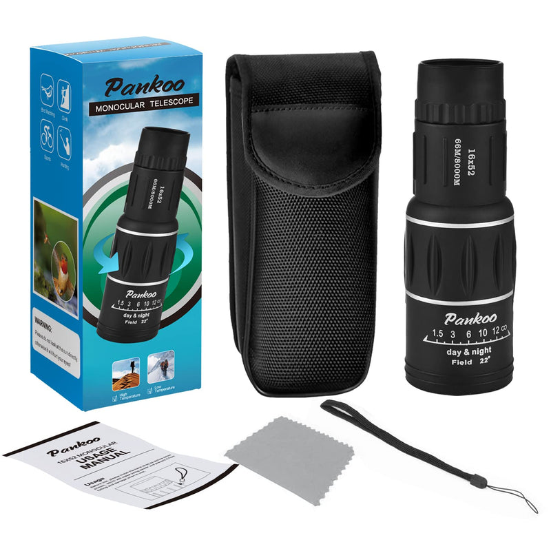 16X52 HD Monocular Telescope, 2023 High Power Compact Monoculars for Adults Kids, HD Monocular Scope for Bird Watching Hiking Concert Travelling