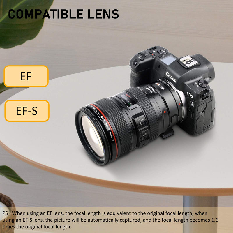 EF-EOS R Auto Focus Lens Adapter Mount for Canon EF/EF-S Lens to Canon EOS R/R5/R6/RP Camera
