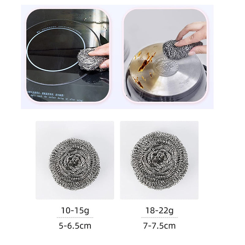 XXJXING 48 Pack Stainless Steel Scourers Sponges,Steel Wool scrubbers for stoves, pots, Cooker Hoods, etc. That are Difficult to Clean (48 Pack-Small 10 Gram) 48 Pack-Small 10 gram