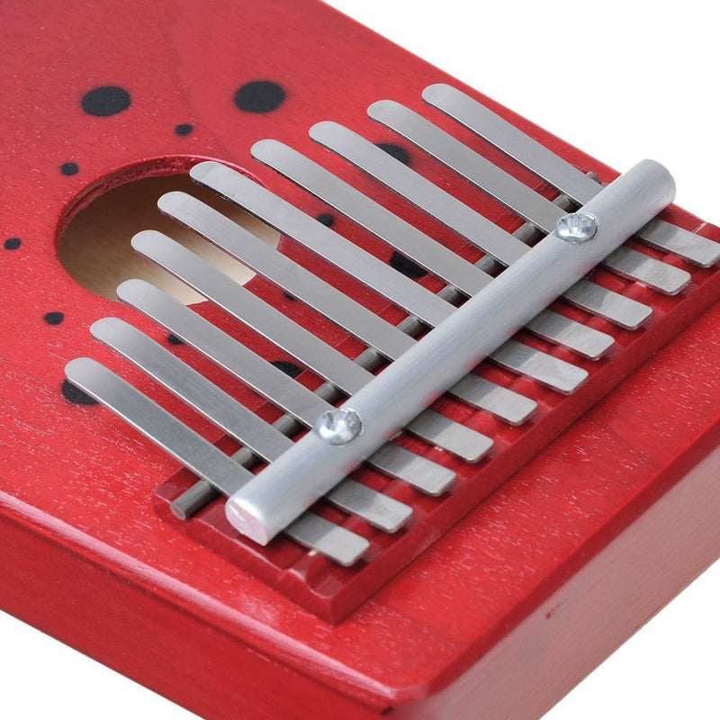 Luvay Kalimba Thumb Piano Mbira, Finger Piano African Instrument (10keys-Red) Red