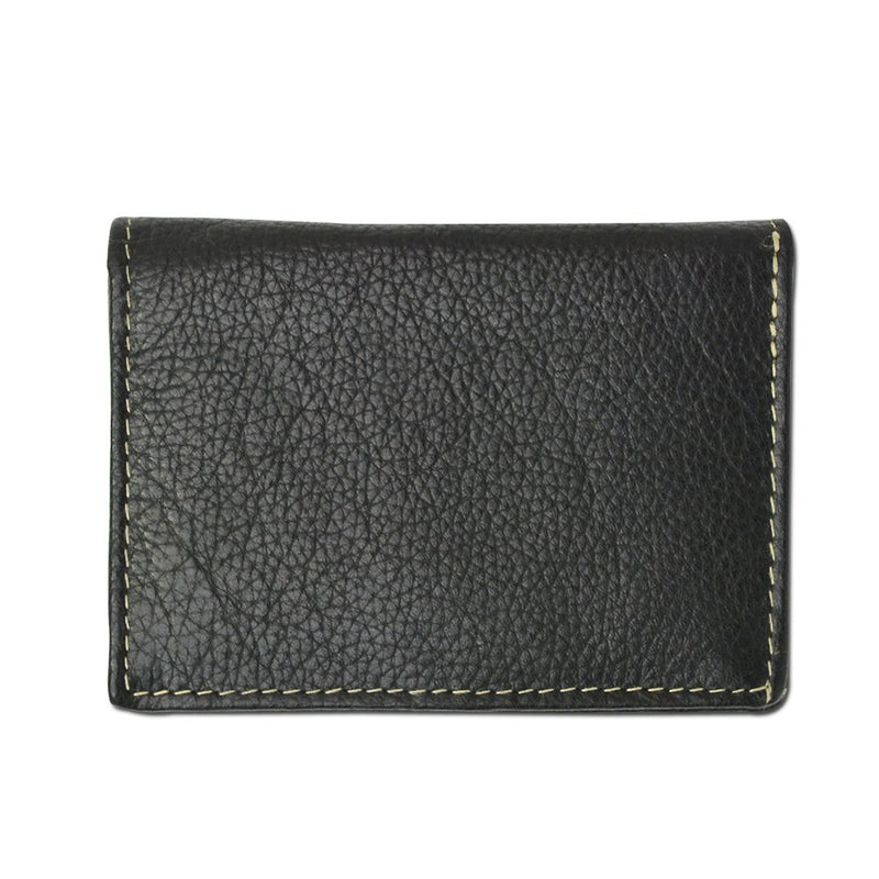 100% Leather Business Card Holder Black #96-70