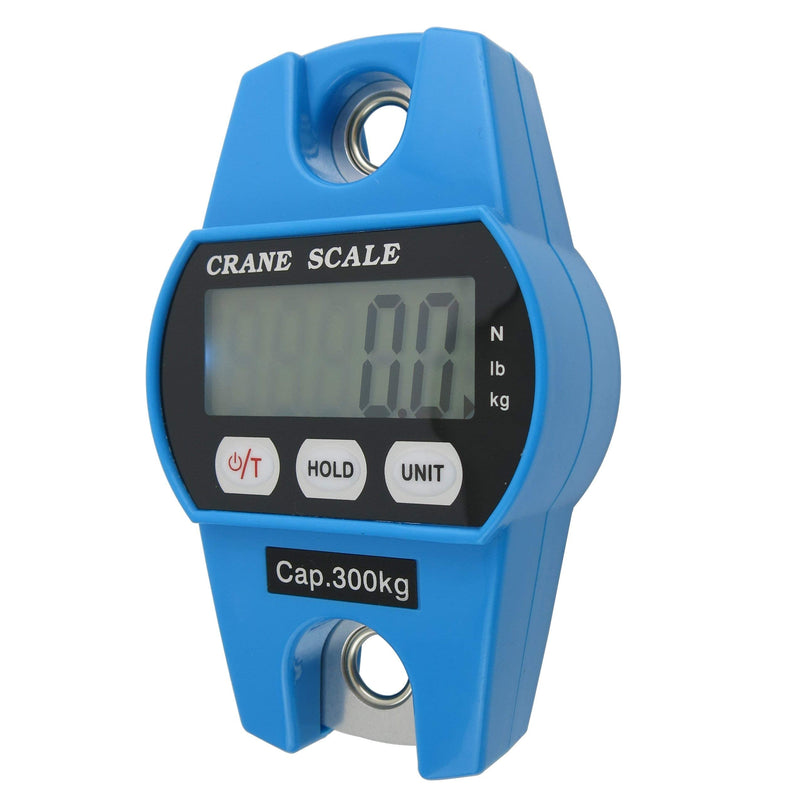 Outmate Digital Crane Scale 300kg/660lbs 200kg/440lbs with LED Handheld Mini Hanging Scale for Garage Farm Hunting Fishing Etc(300kg/Plastic Shell/Blue) 300kg/Plastic Shell/Blue