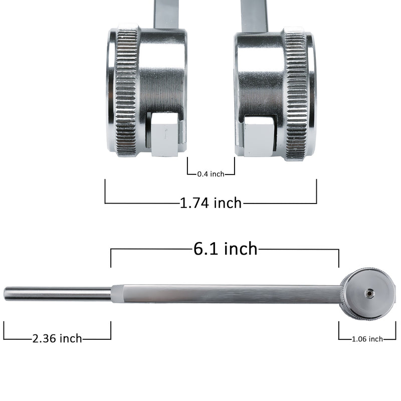 SUBANG 128 CPS Tuning Fork Weight Aluminum Clinical Grade Nerve/Sensory with Silicone Hammer, Repair Tool, Cleaning Cloth and Soft Storage Bag