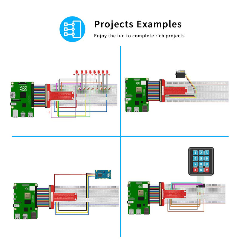 Adeept Upgrade Ultimate Starter Kit for Raspberry Pi 4 3, Raspberry Pi Kit, Python C Code, 40 Projects, DIY Electronic Components Kit with 480 Pages PDF Manual UpgradeUltimate Starter Kit for RPi