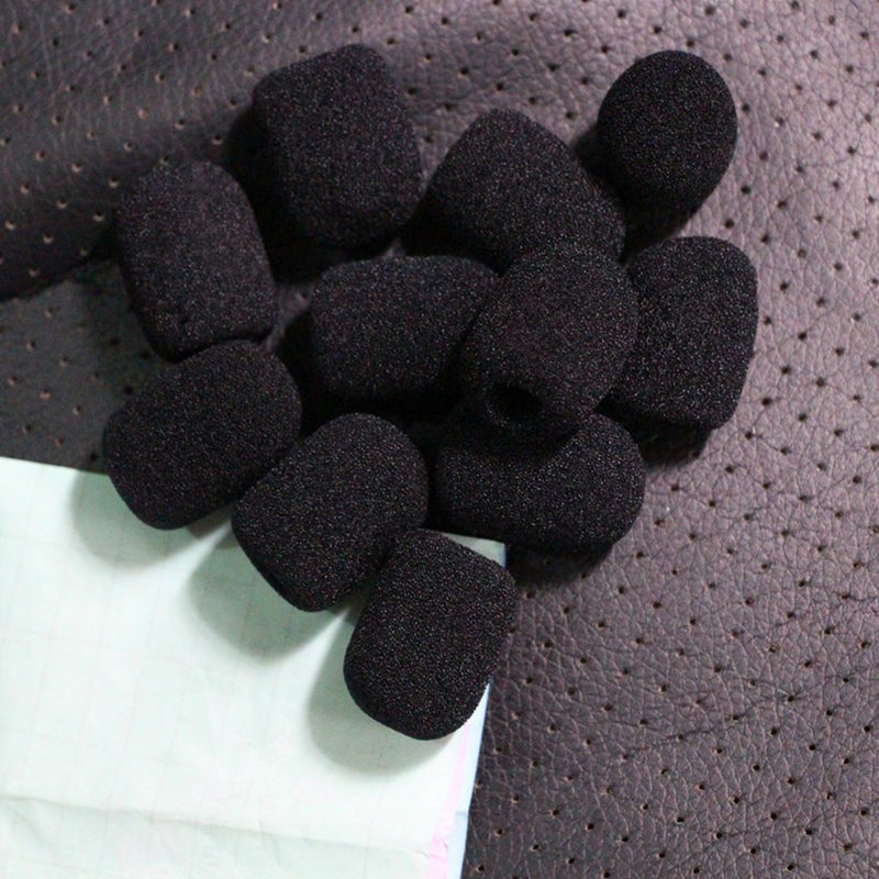 Mini Headset Lavalier Microphone Windscreen Foam Cover, Black, 15 Piece