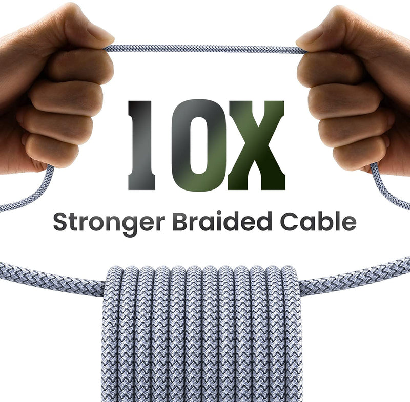 [AUSTRALIA] - [Apple MFi Certified] iPhone Charger Fast Charging 3-Pack 3FT Lightning Cable Nylon Braided iPhone Charger Cord Compatible with iPhone 14 13 12 11 Pro Max XR XS X 8 7 6 Plus SE iPad and More 3FT 