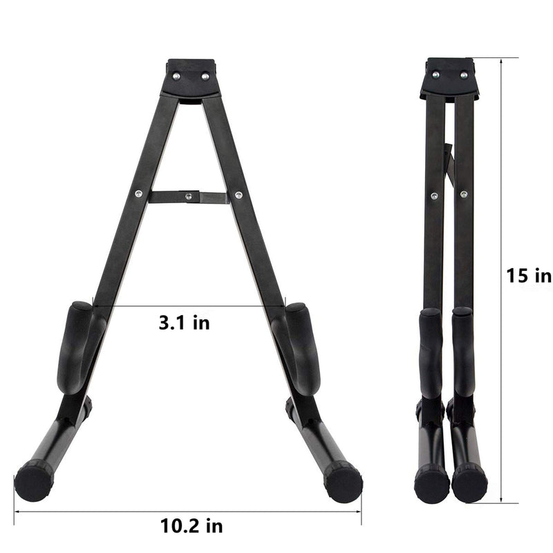 CAIHONG Guitar Stand Folding Universal A frame Stand for All Guitars Acoustic Classic Electric Bass Travel Guitar Stand - Black