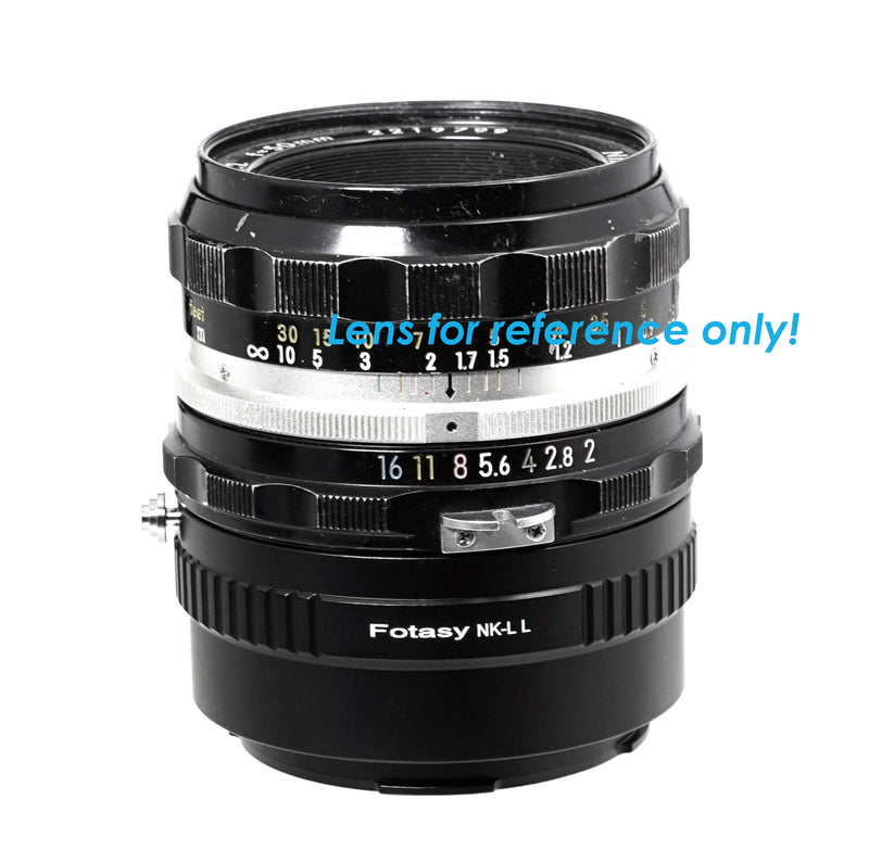 Fotasy Manual Nikon F Lens to Leica L Adapter, F-Mount Leica T SL Adapter, Nikon Panasonic S, Nikon F Sigma L, fits Leica SL2 SL TL2 TL Leica T & Panasonic Lumix S1 S1H S1R, Sigma fp Nikon - Leica L