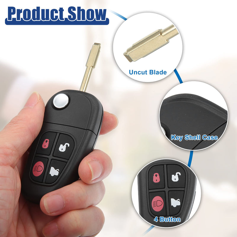 ACROPIX 315 MHZ Key Fob Keyless Entry Remote Fit for Jaguar S-Type XJ8 X-Type 2002-2008 NHVWB1U241 - Pack of 1 Black