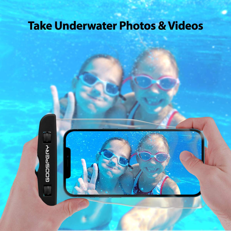 [4-Pack] Goospery Universal Waterproof Phone Pouch, Underwater Cellphone Dry Case Outdoor Beach Bag Compatible with iPhone 12 11 Pro Max Mini Xs XR X SE, Galaxy S21 S20 S10 Note20 up to 6.8"