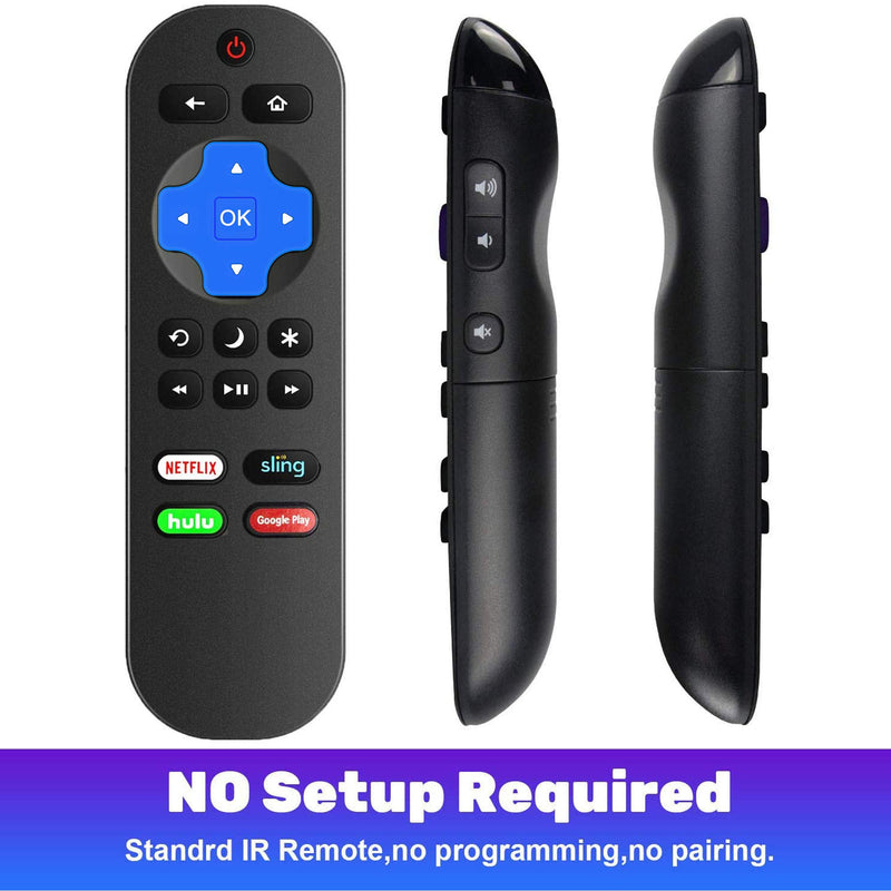 Motiexic NS-RCRUS-17 Remote Control Compatible with Insignia Roku TV NS-32DR420NA16 NS-32DR420NA16A NS-32DR420NA16B NS-40DR420NA16 NS-40DR420NA16B NS43DR710NA17 NS-43DR710NA17 NS-48DR420NA16