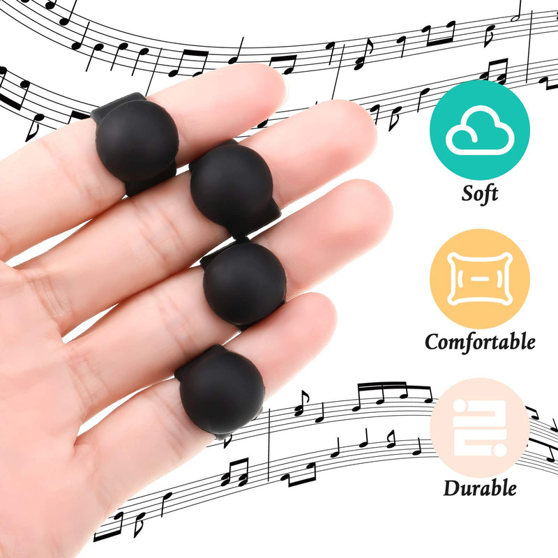 8 Pieces Steel Tongue Drum Finger Sleeves, Silicone Rubber Knocking Finger Picks Cover for Tongue Drum, 2 pieces Drumstick Holders Finger Tool for Percussion Instrument
