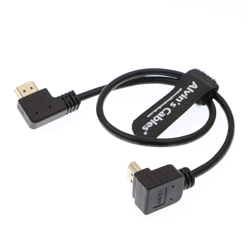 Alvin's Cables Z CAM E2 HDMI 2.0 L Shape Cable for Portkeys BM5 Monitor 90 Degrees up to Right Angle Down 45cm