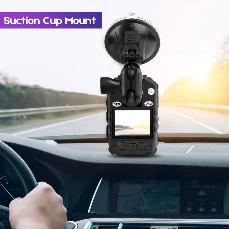 [AUSTRALIA] - CammPro Body Worn Camera Accessories Bundle Kit for Body Camera I826, Screw Clip+Car Charger+Suction Cup Mount+Shoulder Clip 