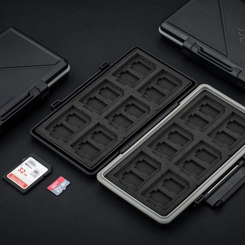 36 Slots Memory Card Case Holder Water-Resistant Keeper Wallet for 12 SD SDHC SDXC + 24 TF MSD MicroSD MicroSDHC MicroSDXC Memory Cards Storage Organizer For 12 SD + 24 TF / MSD