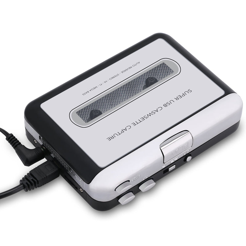 Incutex tape player and converter to MP3 WITH PC – portable digital cassette converter Cassette to MP3 with PC