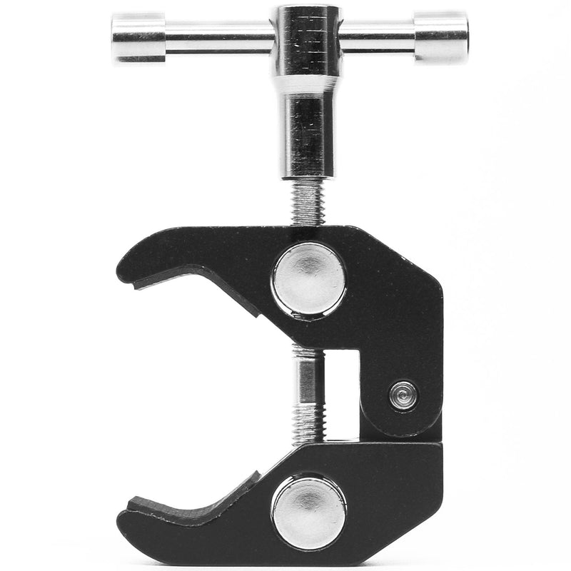 Super Clamp Camera Clamp w/ 1/4"-20 and 3/8"-16 Thread for Cameras, Lights, Umbrellas, Hooks, Shelves, Plate Glass, Cross Bars,Photo Accessories and More Mini Super Clamp