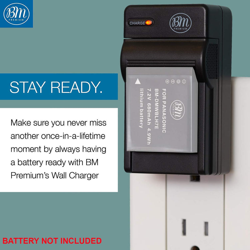 BM Premium DMW-BLH7 Battery Charger for Panasonic Lumix DC-GX850, DMC-LX10, DMC-LX15, DMC-GM1, DMC-GM1K, DMC-GM1KA, DMC-GM1KS, DMC-GM5, DMC-GM5KK Digital Camera
