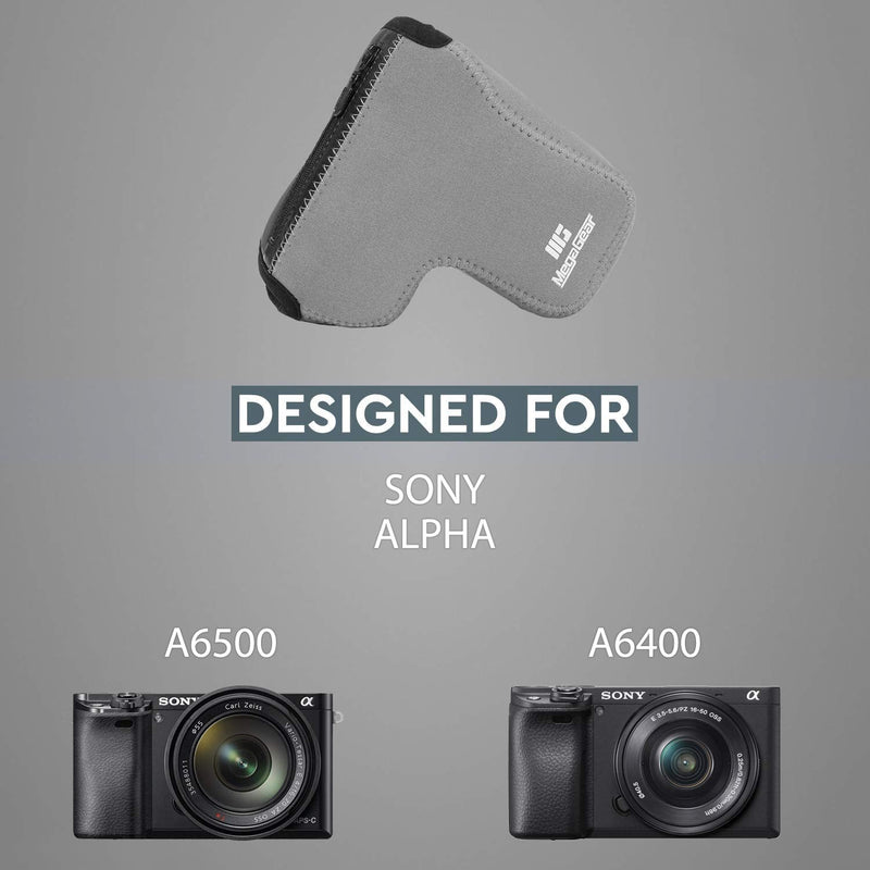 [AUSTRALIA] - MegaGear MG1500 Sony Alpha A6400, A6500 (18-135mm) Ultra Light Neoprene Camera Case - Gray 