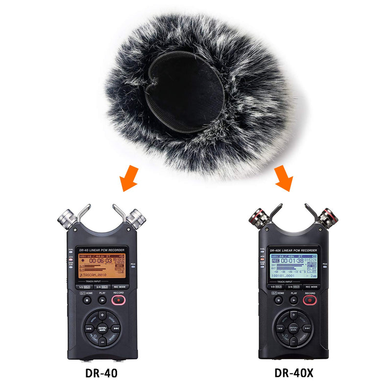 [AUSTRALIA] - DR40X Furry Windscreen Fits DR-40X DR40X Mic Recorders, DR40 Outdoor Mic Dead Cat Fur Windshield by SUNMON 