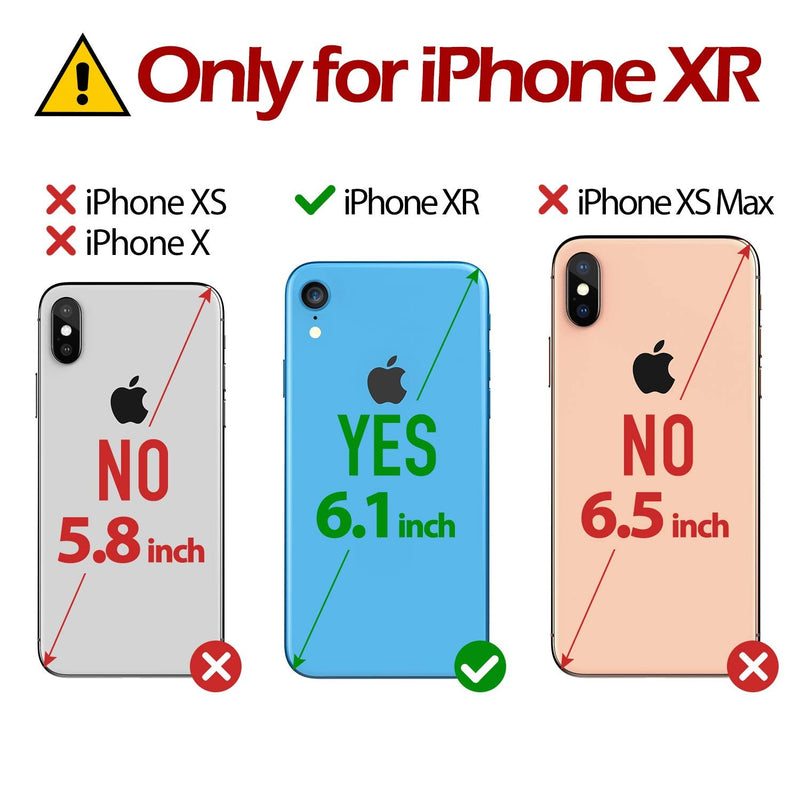 [AUSTRALIA] - TUCCH iPhone XR Wallet Case, iPhone XR Case, Premium PU Leather Flip Cover [Shockproof TPU Shell] with Stand RFID Blocking Credit Card Slot Wireless Charging Compatible with iPhone XR, Myrtle Green 