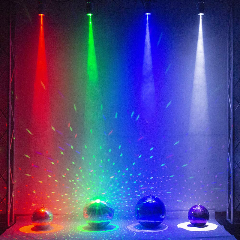 Mirror Ball Light, DJ Disco Ball Spotlight, 3w White LED Pin Spot Light B Body White