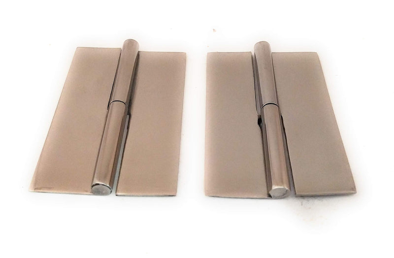 Ssiskcon 3 inch Weld on Hinge Lift Off Hinge Left Mirror Polished 32 Set of 2 Stainless Steel Hinges Pack 1