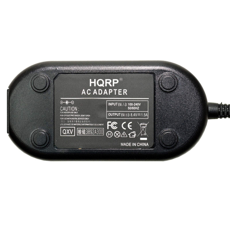 HQRP AC Adapter Charger Compatible With Canon CA-570 VIXIA HF G10 HF G20 HF G21 HF G30 HF S11 HF S20 HF S30 HF S200 HF S21 VIXIA HF M32 HV20 HV30 HV40 XA10 ZR80 ZR85 ZR90 Camcorder + Euro Plug Adapter